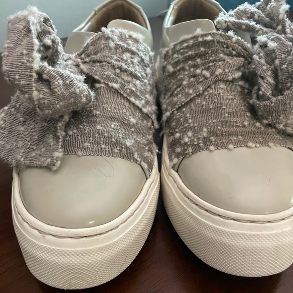 AGL patent leather platform slip-on sneaker w/ bow - Picture 6 of 12